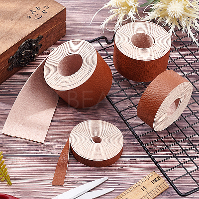PU Leather Fabric Plain Lychee Fabric AJEW-WH0034-89B-03-1