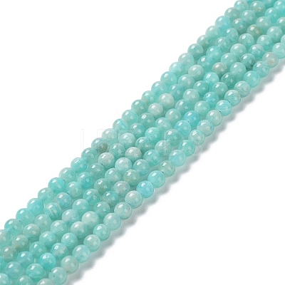 Natural Amazonite Beads Strands X-G-F461-12-4mm-01-1