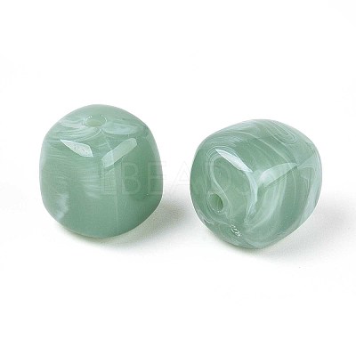 Opaque Acrylic Beads X-OACR-ZX006-33I-1