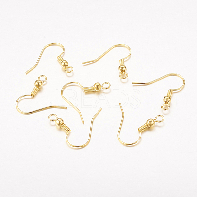 Brass Earring Hooks KK-S075-G-1