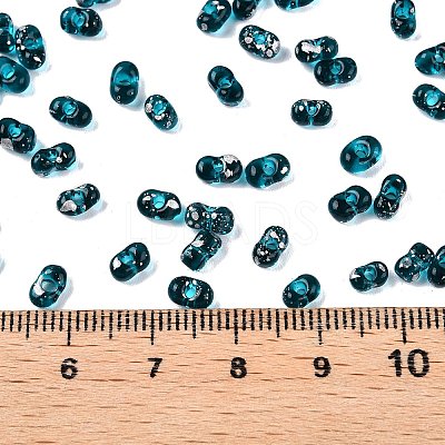 Picasso Spray Painted Glass Seed Beads SEED-T006-04-11-1