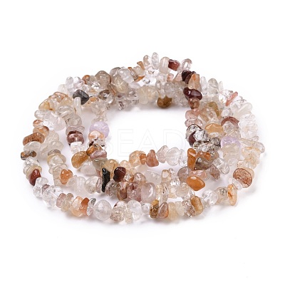 Chip Natural Rutilated Quartz Bead Strands X-G-L454-08-1