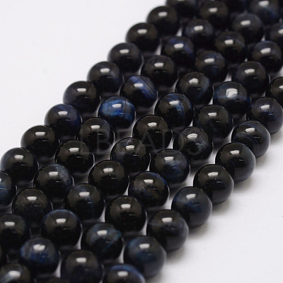 Natural Tiger Eye Bead Strands G-P230-08-A-10mm-1