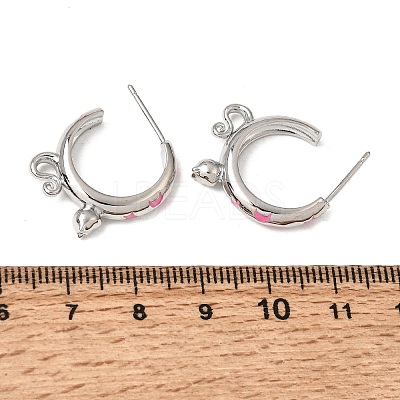 Brass Enamel Stud Earrings KK-CBA8324-23P-02-1