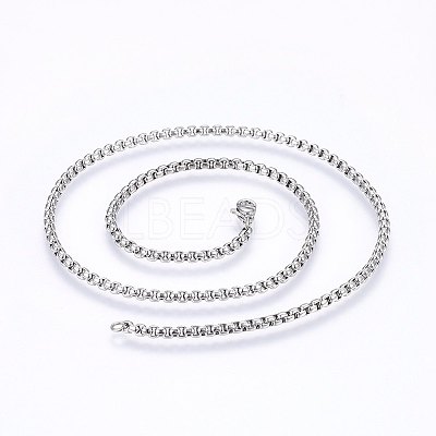 Non-Tarnish 304 Stainless Steel Box Chain Necklaces LS-NJEW-F227-09P-03-1