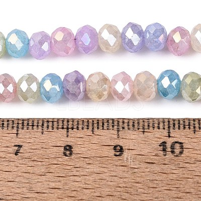 Dyed Crackle Imitation Jade Glass Beads Strands EGLA-Q131-02B-01-1