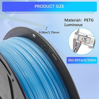 330M Luminous PETG 3D Printer Filament OCOR-WH0071-94B-1
