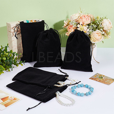 Velvet Packing Pouches Drawstring Bags ABAG-WH0046-30D-1