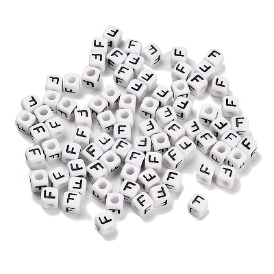 Opaque Acrylic Beads OACR-S076-01F-1