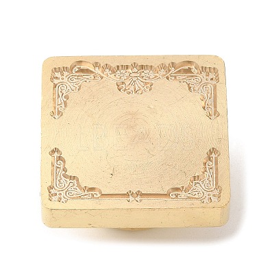 Golden Plated Wax Seal Brass Stamp Head LS-AJEW-C031-01D-1