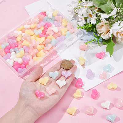 120Pcs Acrylic Imitation Jelly Beads OACR-SP0002-24-1