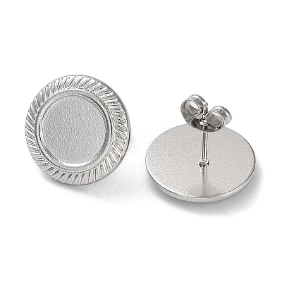 Non-Tarnish 304 Stainless Steel Stud Earrings Findings STAS-M323-07P-1