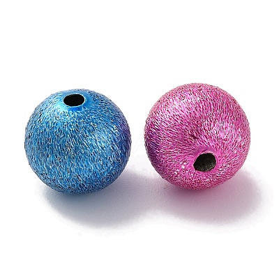Rack Plating Spray Painted Brass Beads KK-S406-10C-1