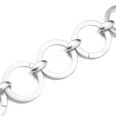 Handmade Spray Painted CCB Plastic Link Chains AJEW-JB00830-01-1