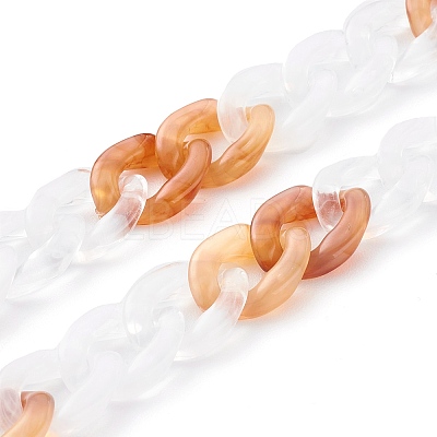 Handmade Acrylic Curb Chains AJEW-JB00943-01-1