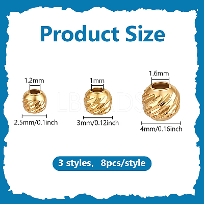 24Pcs 3 Styles 925 Sterling Silver Spacer Beads FIND-PH0060-01-1