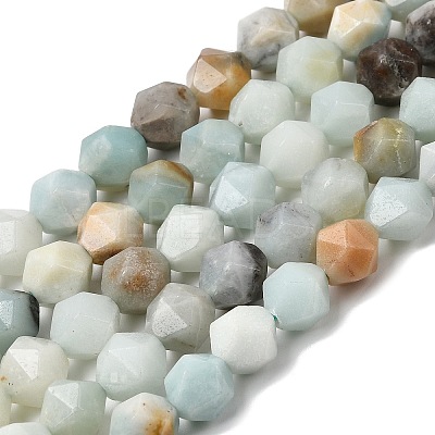 Natural Flower Amazonite Beads Strands G-Z119-A08-02-1