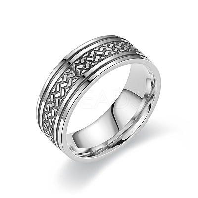 201 Stainless Steel Scale Pattern Finger Rings for Men FS-WGDD078-01-1