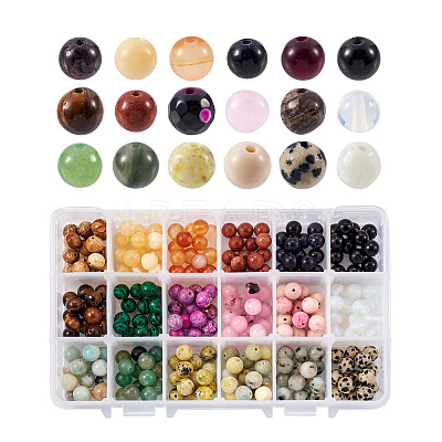 270Pcs 18 Colors Natural & Synthetic Gemstone Beads G-YS0001-09-1