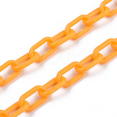 Handmade Opaque Acrylic Paperclip Chains X-KY-S166-002J-1