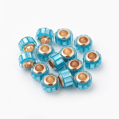 Glass European Beads GLAA-G064-01G-1