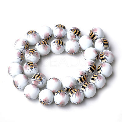 Printed & Spray Painted Glass Beads X-GLAA-S047-01C-1