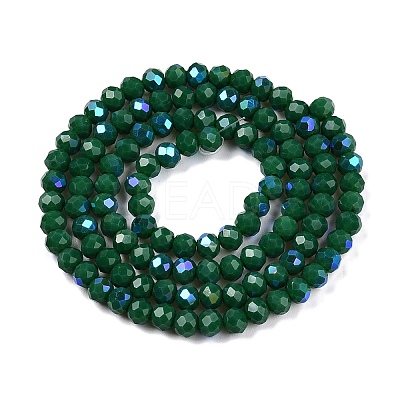 Electroplate Opaque Solid Color Glass Beads Strands EGLA-A044-P4mm-L09-1