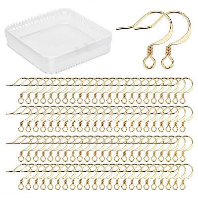 200Pcs Brass Earring Hooks KK-CN0001-35-1