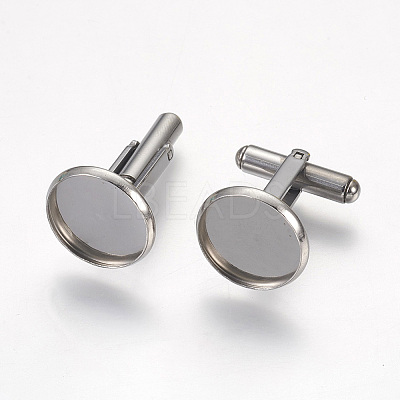 Non-Tarnish 304 Stainless Steel Cuffinks LS-X-STAS-G187-23P-14mm-1