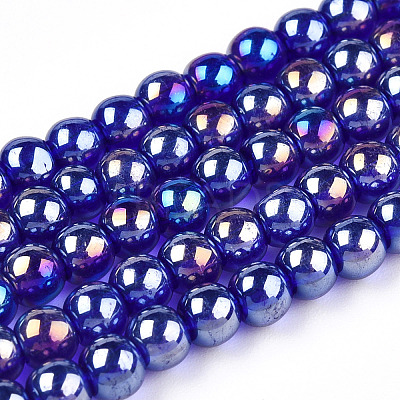 Electroplate Transparent Glass Beads Strands LS-GLAA-T032-T4mm-AB15-1