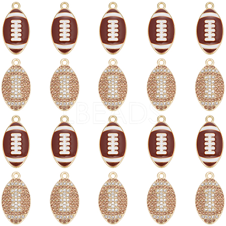 20Pcs 2 Styles Alloy Rhinestone Pendants FIND-SC0022-78-1