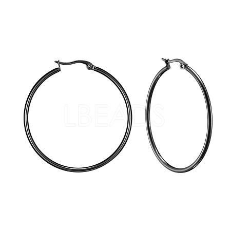 304 Stainless Steel Big Hoop Earrings X-EJEW-F105-06B-1