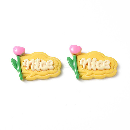 Opaque Resin Cabochons LS-CRES-P023-01B-1