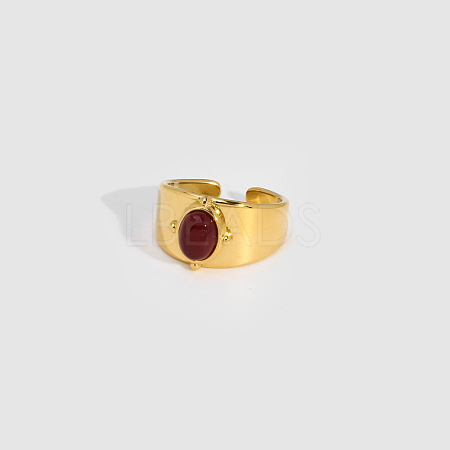 Oval Natural Carnelian Ring LS-IR1864-1-1
