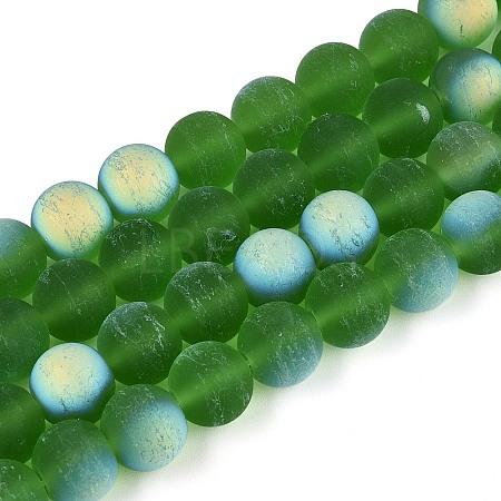 Frosted Transparent Glass Beads Strands LS-GLAA-T032-T10mm-MBB07-1
