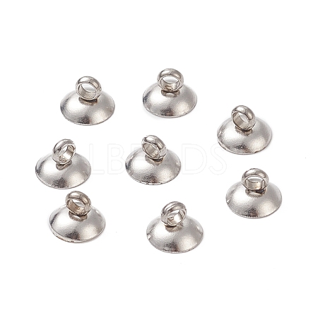 304 Stainless Steel Bead Cap Pendant Bails STAS-G224-24P-10-1