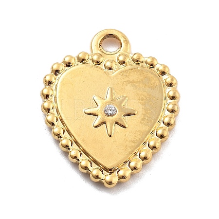 304 Stainless Steel Rhinestone Pendants STAS-R155-035B-G-1