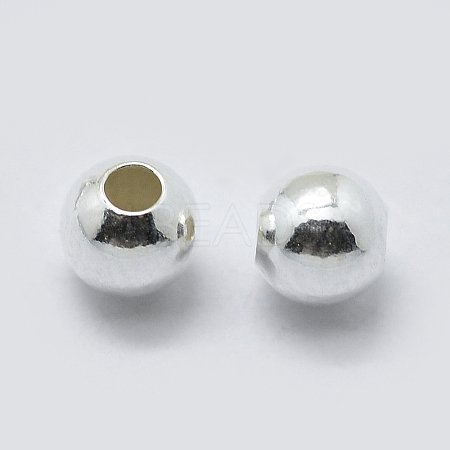 925 Sterling Silver Spacer Beads STER-K171-44S-4mm-1