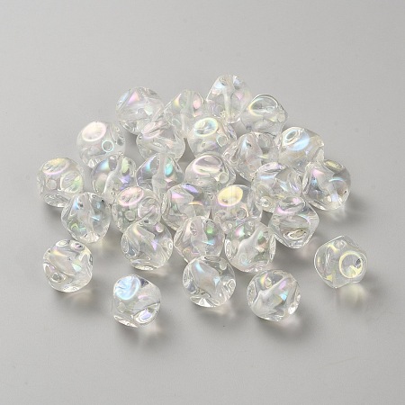Plating Acrylic Beads OACR-WH20006-01B-1