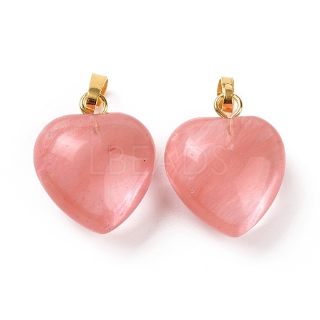 Cherry Quartz Glass Pendants G-I311-A40-G-1