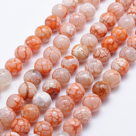 Natural Crackle Agate Beads Strands X-G-K203-89-10mm-1