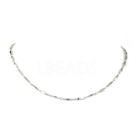 Non-Tarnish 304 Stainless Steel Oval link Chain Necklaces NJEW-JN04745-1