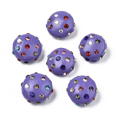 Polymer Clay Rhinestone Beads RB-S056-27D-1