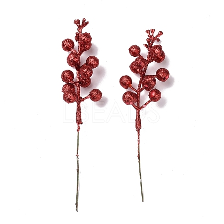 Plastic Imitation Fruit Stem Accessories DIY-B048-02C-1