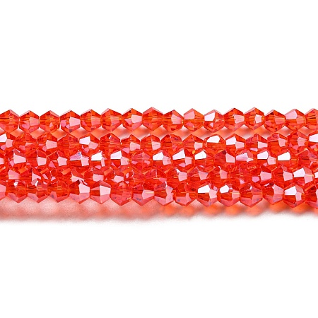 Transparent Electroplate Glass Beads Strands LS-EGLA-A039-T3mm-A14-1