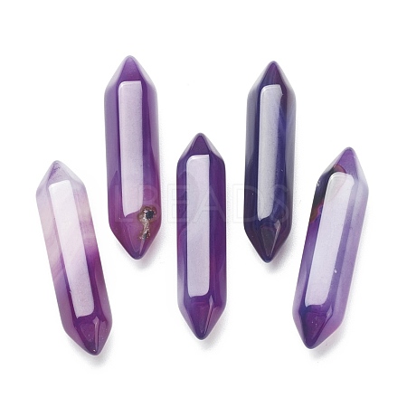 Natural Purple Agate Beads G-K007-B10-1