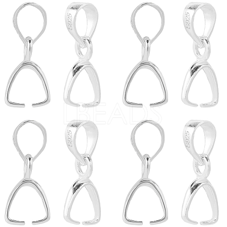 SUNNYCLUE 6Pcs 925 Sterling Silver Pendants Bails STER-SC0001-31-1