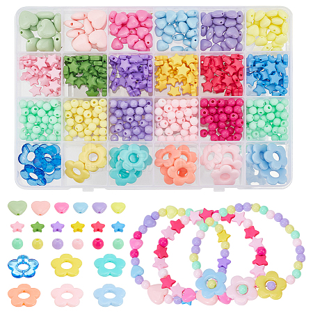 Macaron Color Acrylic Beads Sets MACR-NB0001-28-1