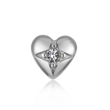 316L Surgical Stainless Steel Micro Pave Clear Cubic Zirconia Tongue Rings FS-WG6EDE0-02-1