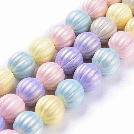 Spray Painted Resin Beads Strands RESI-N027-05A-1